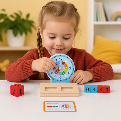 Educational Montessori Clock & Time Learning Toy