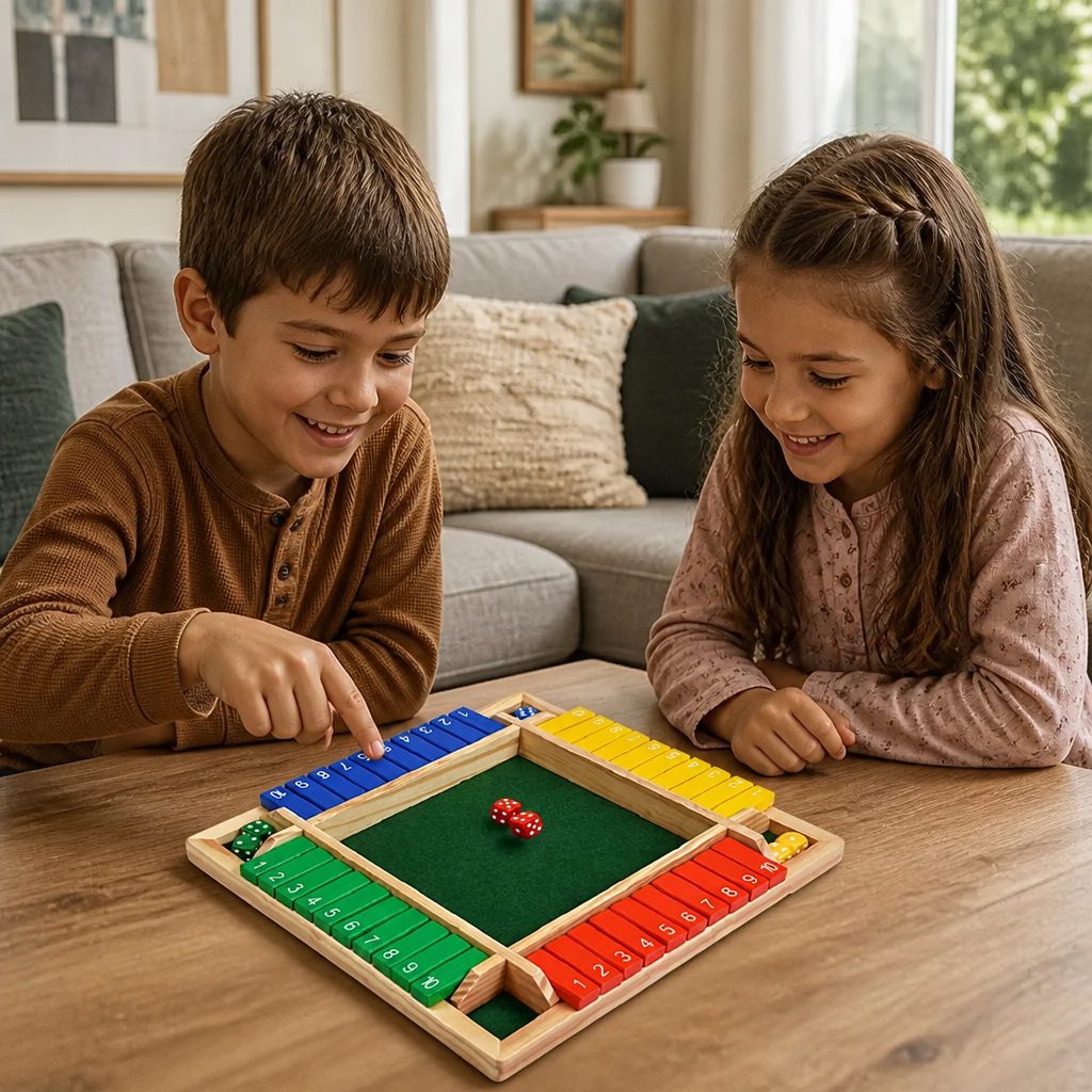 ShutTheBox Family Game 4 Player Set