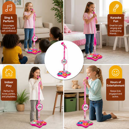 Kids Karaoke Machine with Microphone Stand – Singing Fun Set
