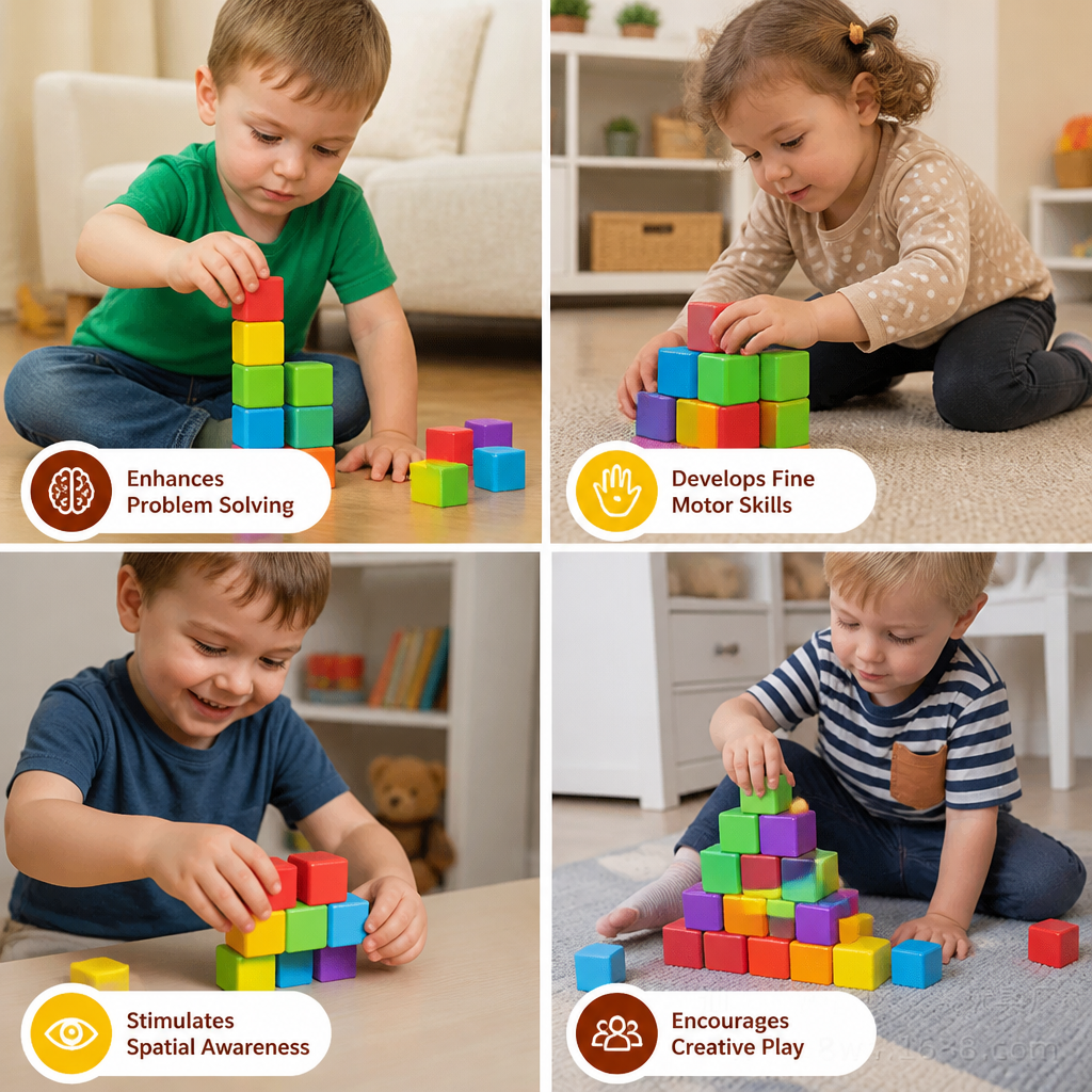 Toddler Safe 4.2cm Magnetic Building Cubes – STEM Learning Blocks