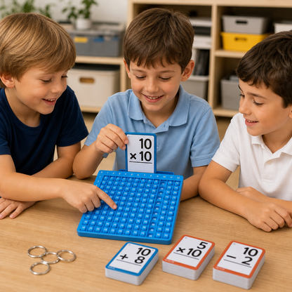 Math Learning Cards Set with Calculation Board – Addition, Subtraction, Multiplication & Division
