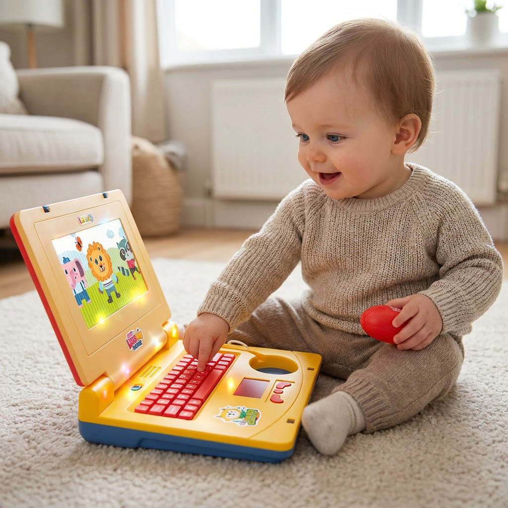 Kids’ Interactive Laptop with Lights, Music & Scrolling Screen