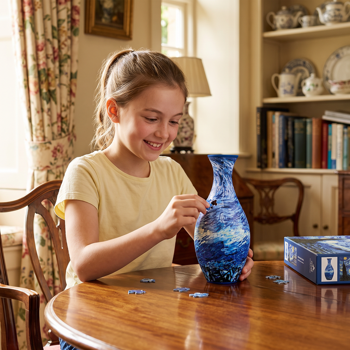DIY 3D Jigsaw Puzzle Flower Vase