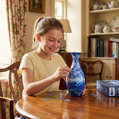 DIY 3D Jigsaw Puzzle Flower Vase
