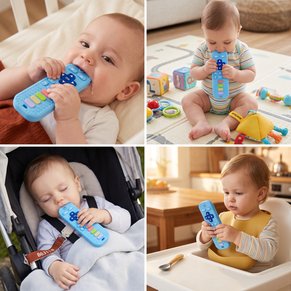 Silicone Remote Control Baby Teether – BPA-Free Sensory Chew Toy