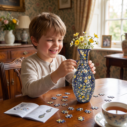 DIY 3D Jigsaw Puzzle Flower Vase