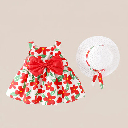 Sunny Blossom Bow Dress Set