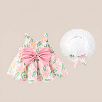Sunny Blossom Bow Dress Set
