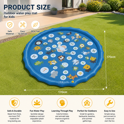 Inflatable Kids Splash Pad with Sprinkler – Outdoor Water Play Mat for Garden & Beach
