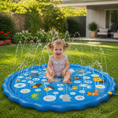 Inflatable Kids Splash Pad with Sprinkler – Outdoor Water Play Mat for Garden & Beach