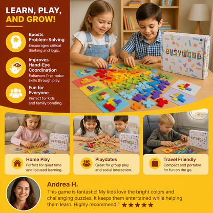 Wooden  Shape Matching Puzzle Family Game