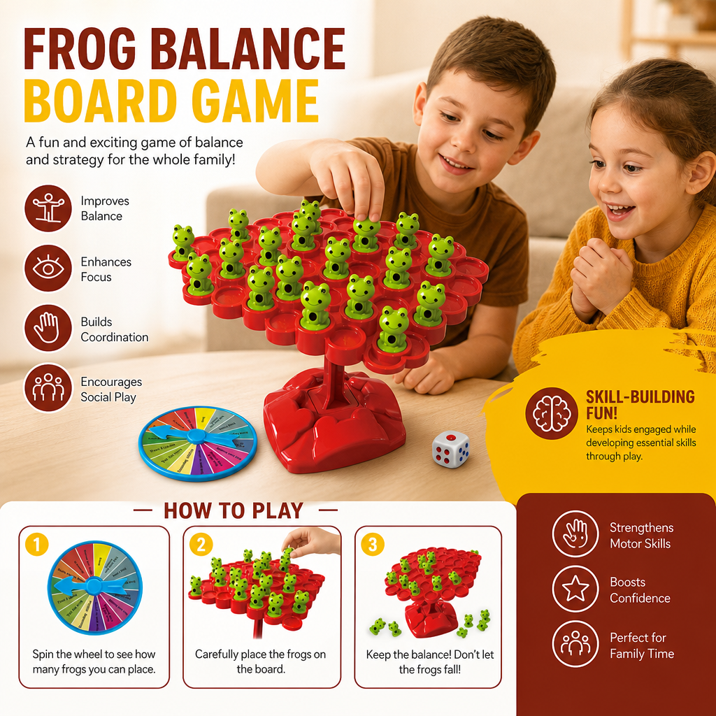 Frog Balance Board – Skill-Building Family Game