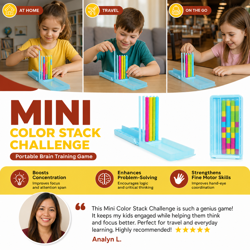 Mini Color Stack Challenge – Portable Brain Training Game