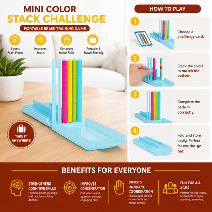 Mini Color Stack Challenge – Portable Brain Training Game