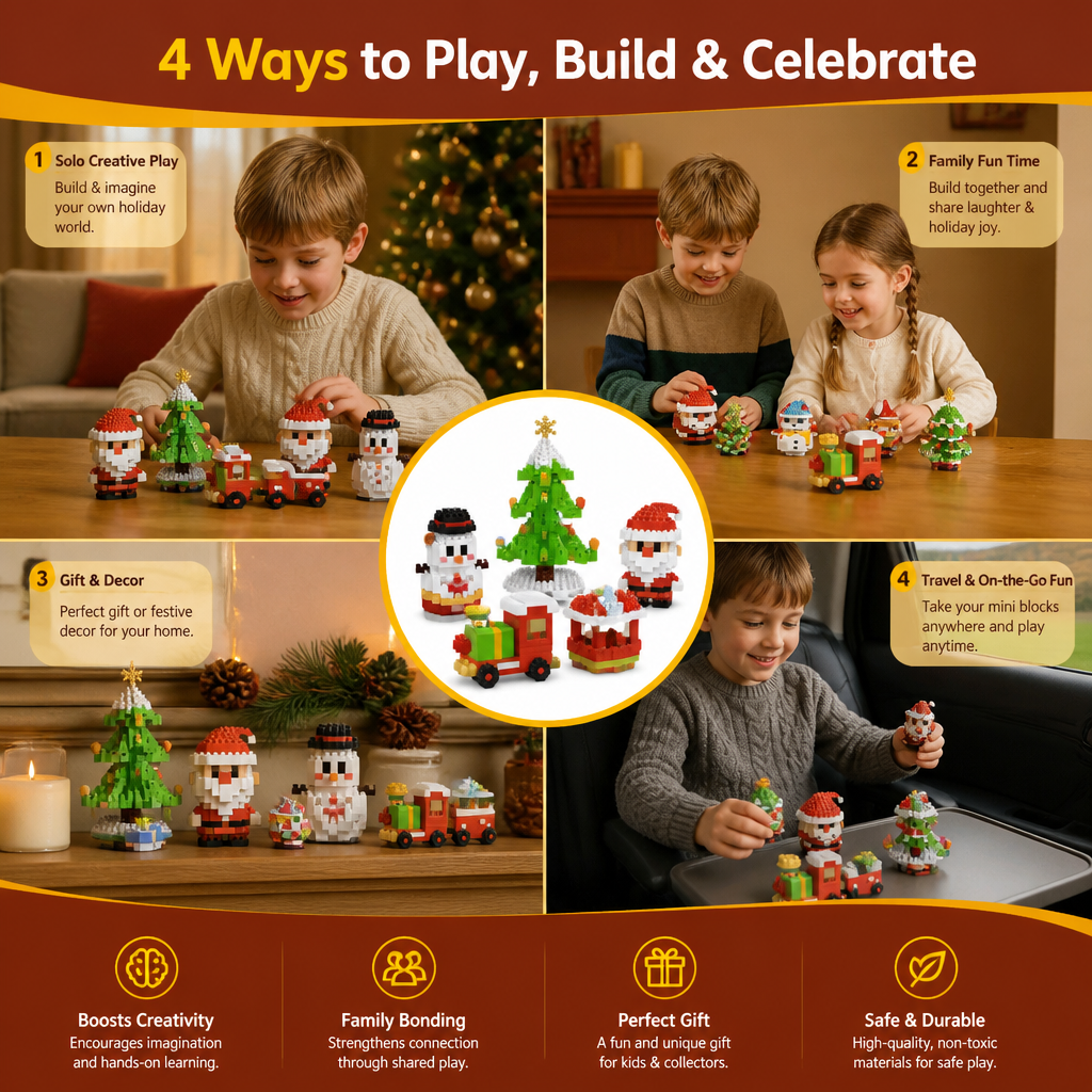 Building block Christmas figures – fun for the whole family