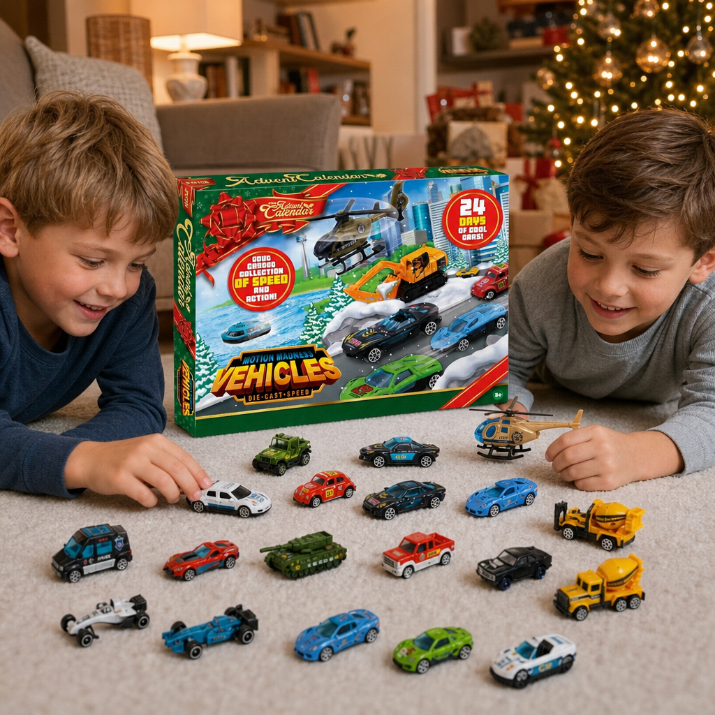 Christmas Die-Cast Car Advent Calendar for Kids