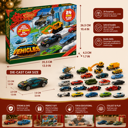 Christmas Die-Cast Car Advent Calendar for Kids