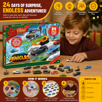 Christmas Die-Cast Car Advent Calendar for Kids