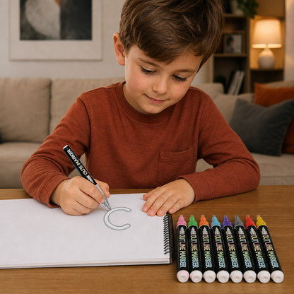 Outline Shimmer & Metallic Glitter Marker Set