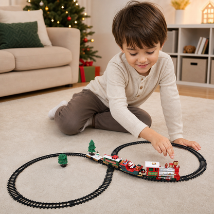 Kids’ Electric Train Set with Lights, Sounds & Steam Effects