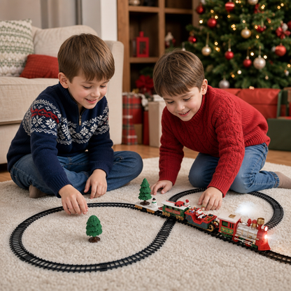 Kids’ Electric Train Set with Lights, Sounds & Steam Effects
