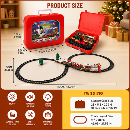 Kids’ Electric Train Set with Lights, Sounds & Steam Effects