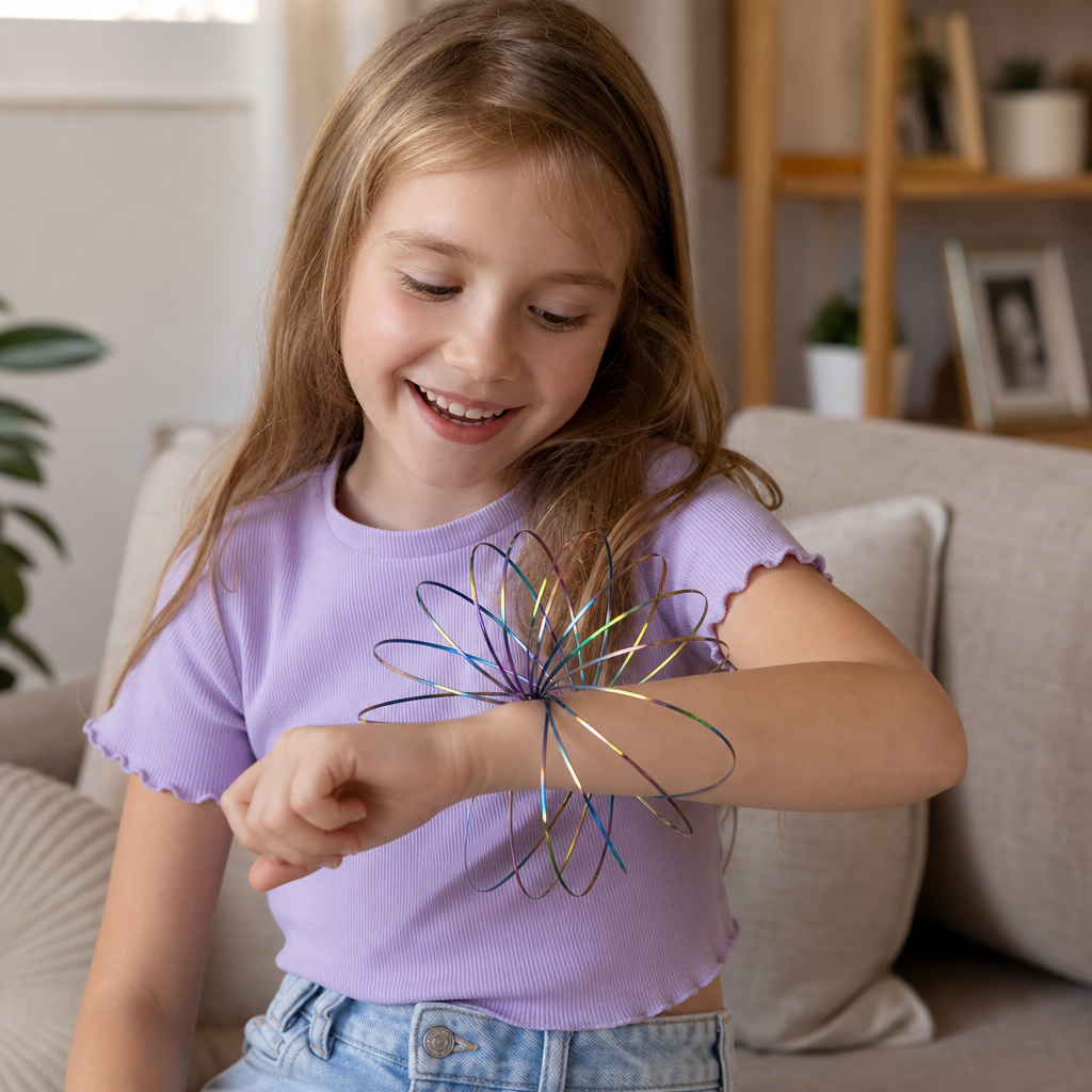 Geometric Spring Fidget Toy – Sensory Stress Relief Sculpture