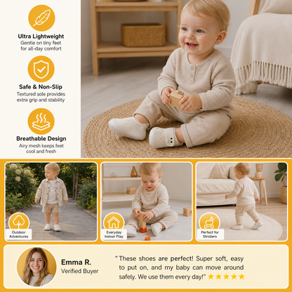 Comfortable Baby Shoes with Soft, Non-Slip Soles