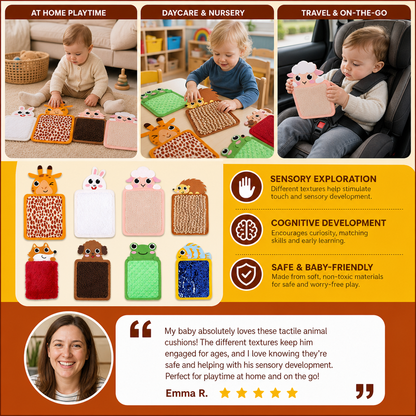 Tactile Animal Cushions (Set of 8)