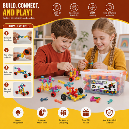 Educational DIY Building Set with Movable Joints