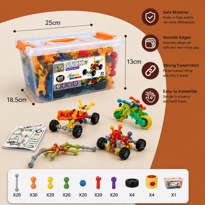 Educational DIY Building Set with Movable Joints