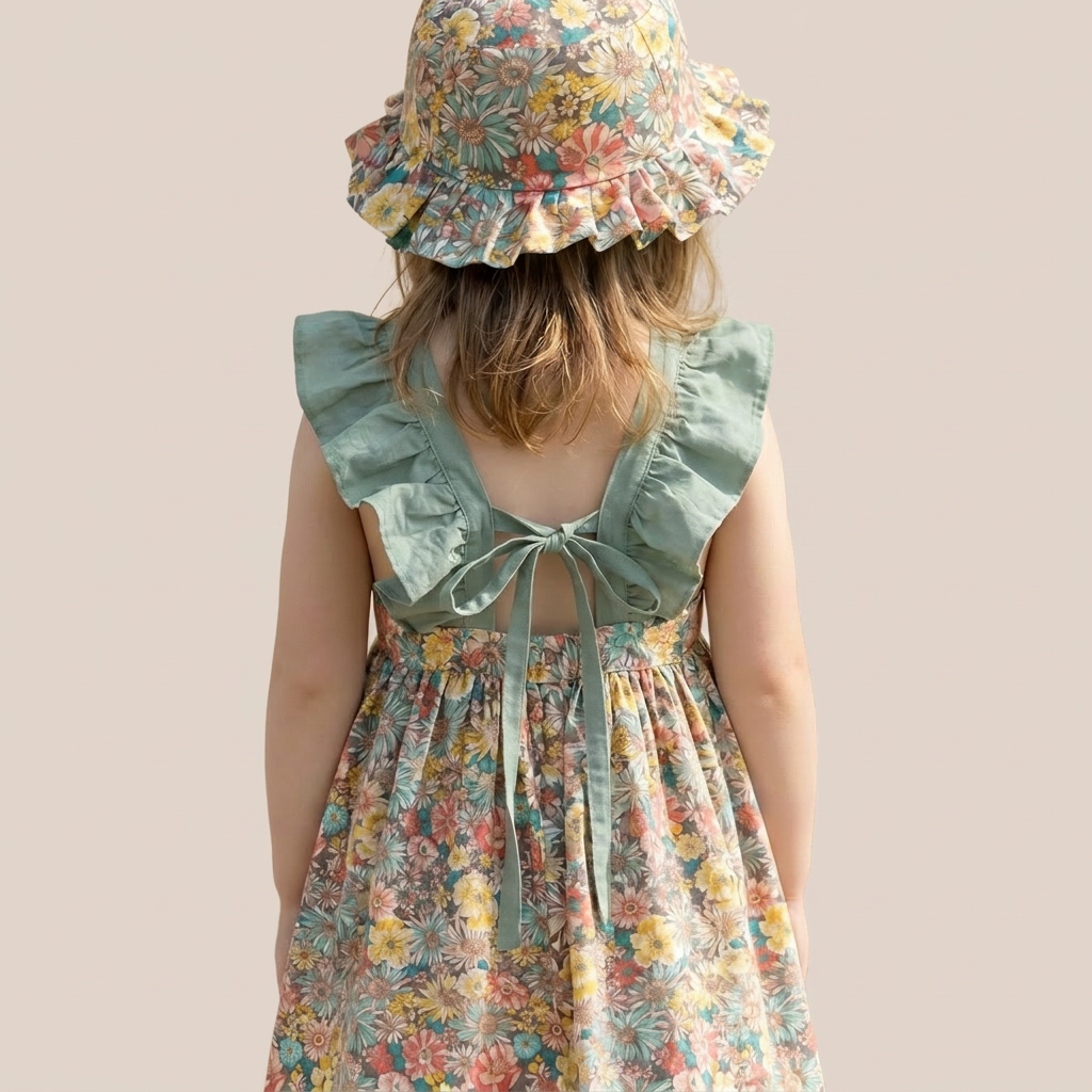 Wildflower Garden Dress Set & Hat