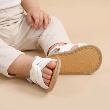 Knotted Cross-Strap Sandals