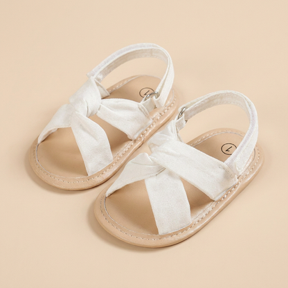 Knotted Cross-Strap Sandals