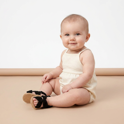 Knotted Cross-Strap Sandals