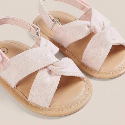 Knotted Cross-Strap Sandals
