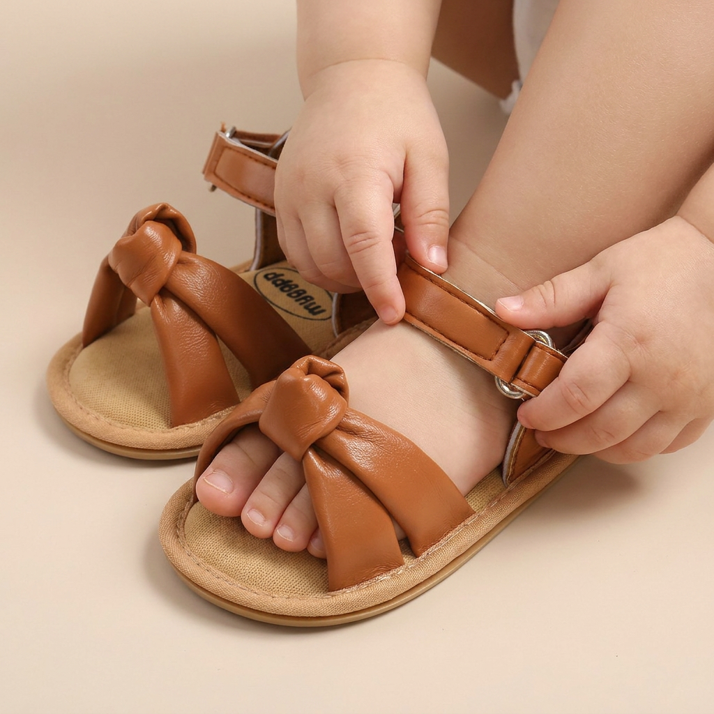 Wide Bow Strap Sandals