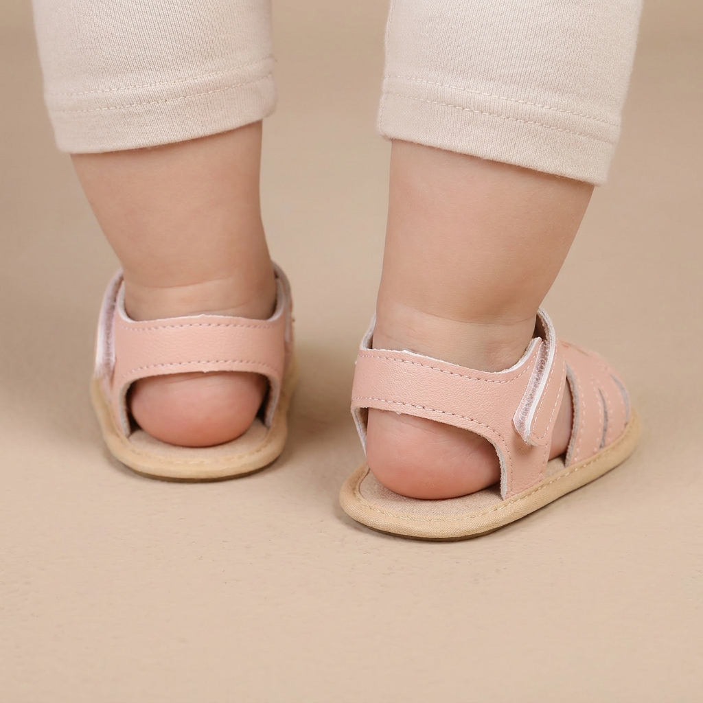 Caged Embroidered Flower Sandals