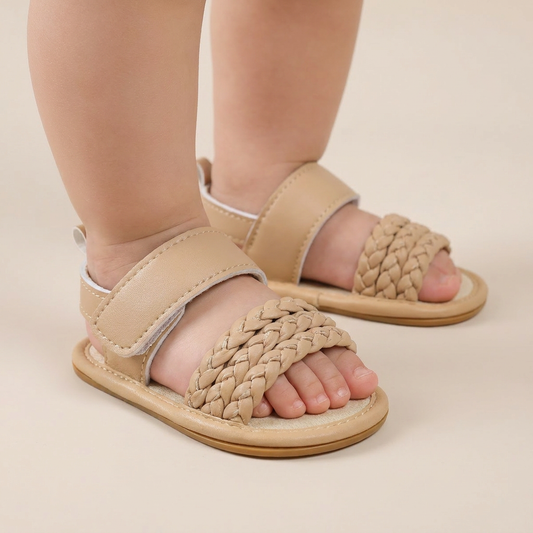 Braided Strap Velcro Sandals
