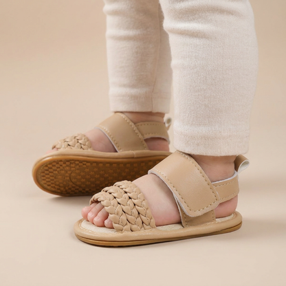 Braided Strap Velcro Sandals