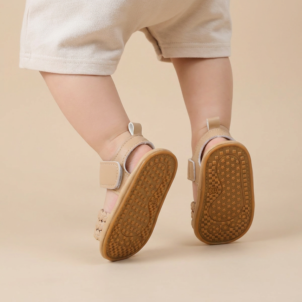 Braided Strap Velcro Sandals