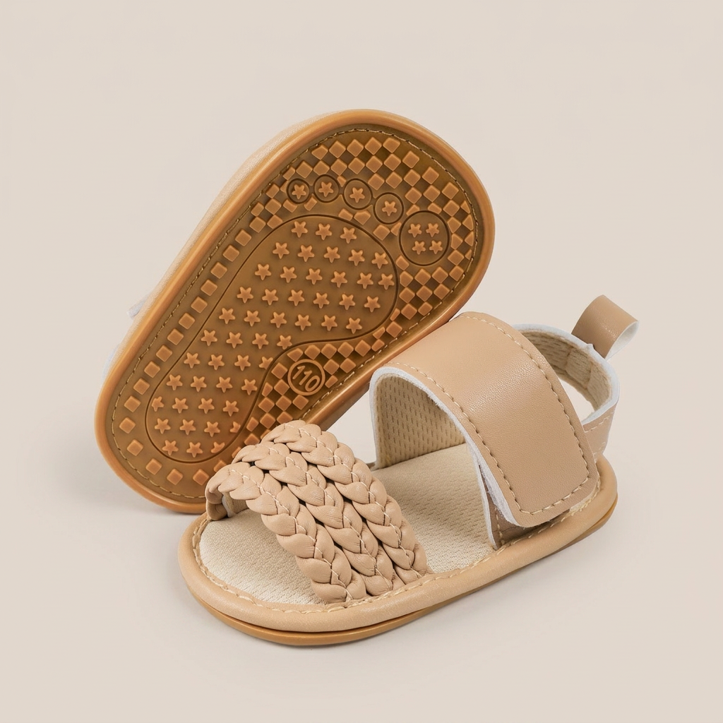 Braided Strap Velcro Sandals