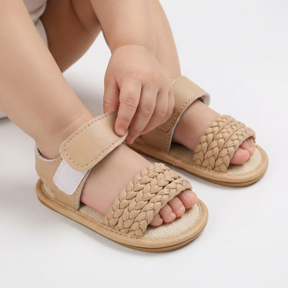 Braided Strap Velcro Sandals