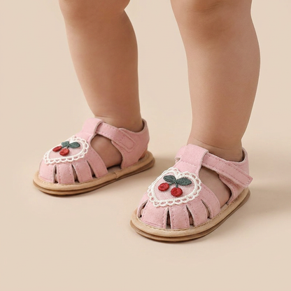 Cherry Heart Closed-Toe Sandals
