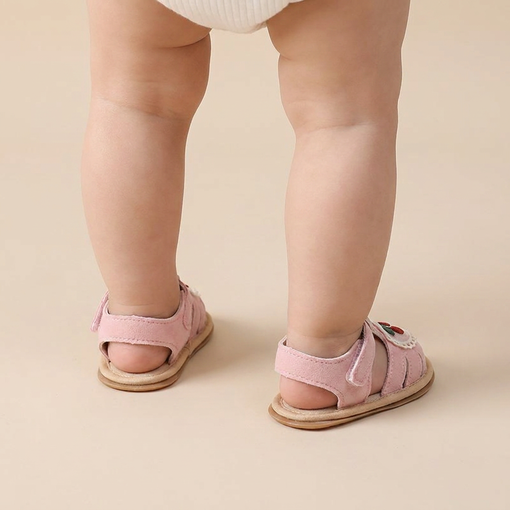 Cherry Heart Closed-Toe Sandals