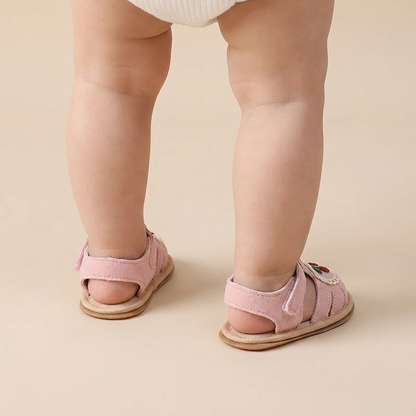 Cherry Heart Closed-Toe Sandals