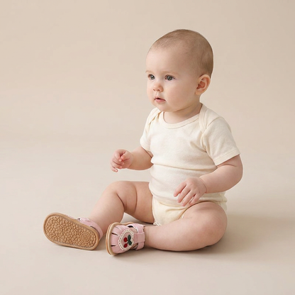 Cherry Heart Closed-Toe Sandals