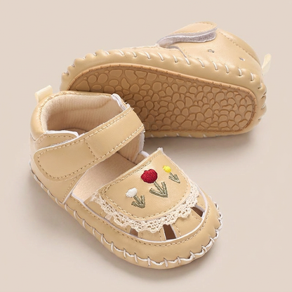Lace Trim Flower Sneaker Sandals