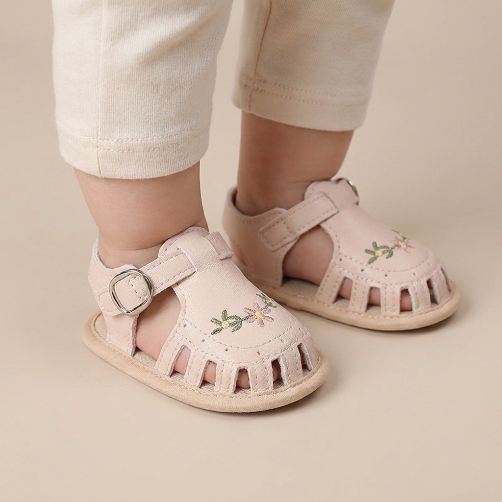 Fringe Embroidered Caged Sandals