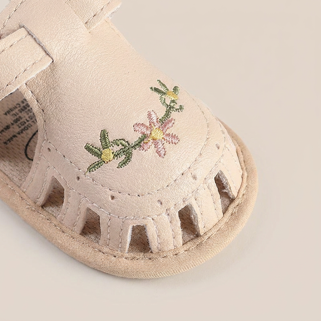 Fringe Embroidered Caged Sandals